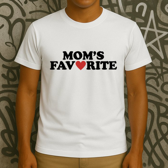 Moms Favorite Red Heart Cute Gift T-Shirt