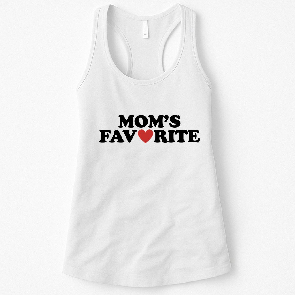 Moms Favorite Red Heart Cute Gift Womens Tank Top