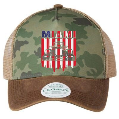 Miami Formula Racing Track Circuit United States Flag Legacy Tie Dye Trucker Hat