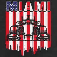 Miami Formula Racing Track Circuit United States Flag Cool Comfort Performance Bucket Hat