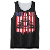 Miami Formula Racing Track Circuit United States Flag Mesh Reversible Basketball Jersey Tank