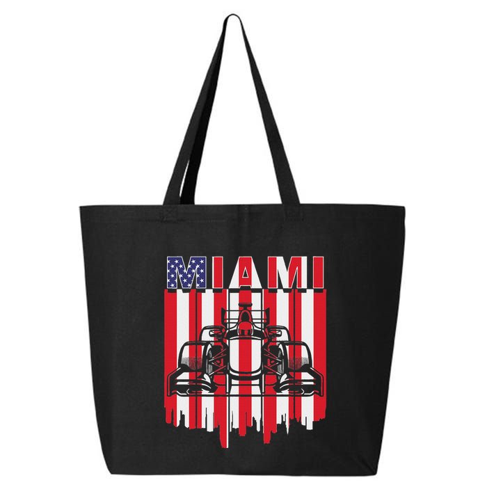 Miami Formula Racing Track Circuit United States Flag 25L Jumbo Tote