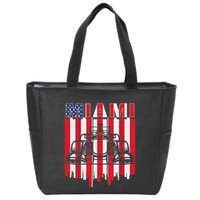 Miami Formula Racing Track Circuit United States Flag Zip Tote Bag