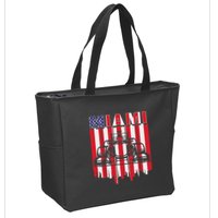 Miami Formula Racing Track Circuit United States Flag Zip Tote Bag