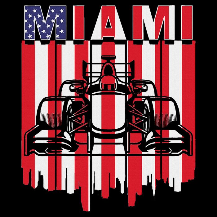 Miami Formula Racing Track Circuit United States Flag Zip Tote Bag