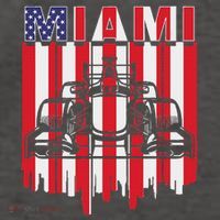 Miami Formula Racing Track Circuit United States Flag Vector Backpack