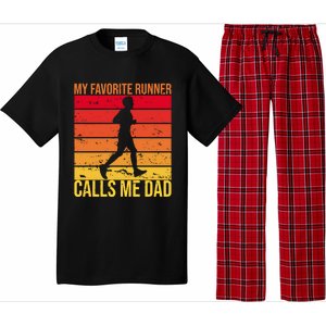 My Favorite Runner Calls Me Dad Running FatherS Day Gift Pajama Set