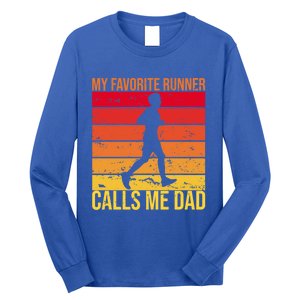 My Favorite Runner Calls Me Dad Running FatherS Day Gift Long Sleeve Shirt