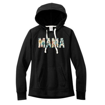 Mama Floral Retro Women's Fleece Hoodie