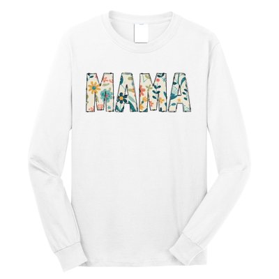 Mama Floral Retro Long Sleeve Shirt