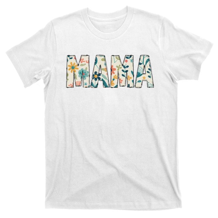 Mama Floral Retro T-Shirt