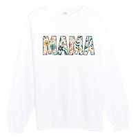 Mama Floral Retro Premium Crewneck Sweatshirt