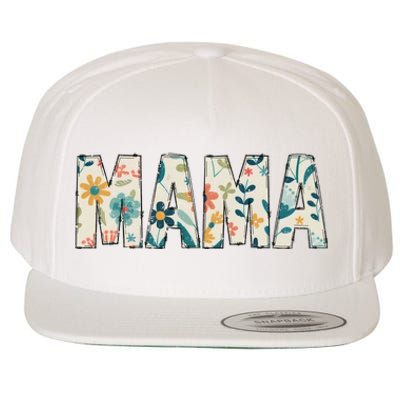 Mama Floral Retro Wool Snapback Cap