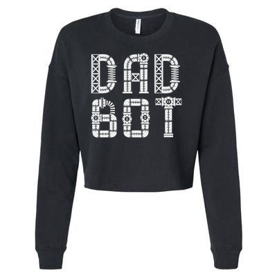 Matching Family Robot Father's Day Dad Bot Cropped Pullover Crew