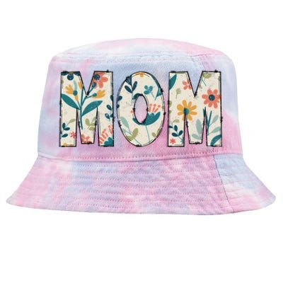 Mom Floral Retro Tie-Dyed Bucket Hat