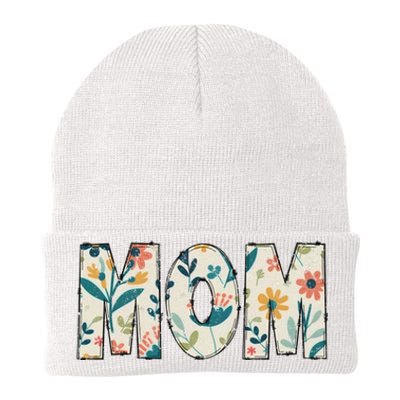 Mom Floral Retro Knit Cap Winter Beanie