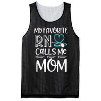 My Favorite Rn Calls Me Mom Nurse Gift From Daughter Mesh Reversible Basketball Jersey Tank