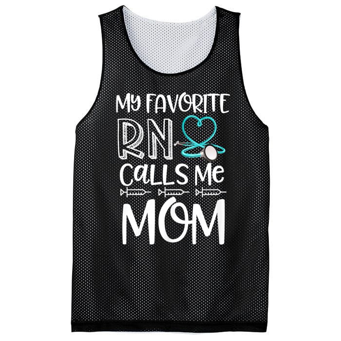 My Favorite Rn Calls Me Mom Nurse Gift From Daughter Mesh Reversible Basketball Jersey Tank