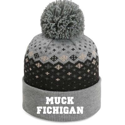 Muck Fichigan Rivalry The Baniff Cuffed Pom Beanie