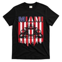 Miami Formula Racing Track Circuit United States Flag T-Shirt