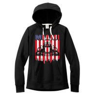 Miami Formula Racing Track Circuit United States Flag Women's Fleece Hoodie