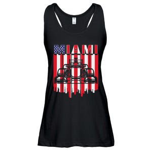 Miami Formula Racing Track Circuit United States Flag Ladies Essential Flowy Tank