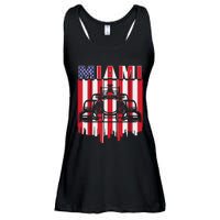 Miami Formula Racing Track Circuit United States Flag Ladies Essential Flowy Tank