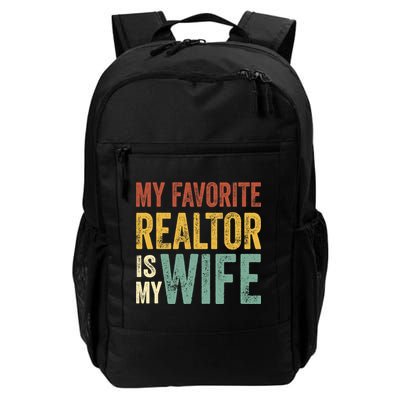My Favorite Realtor Is My Wife Husband Dad Vintage Backpack