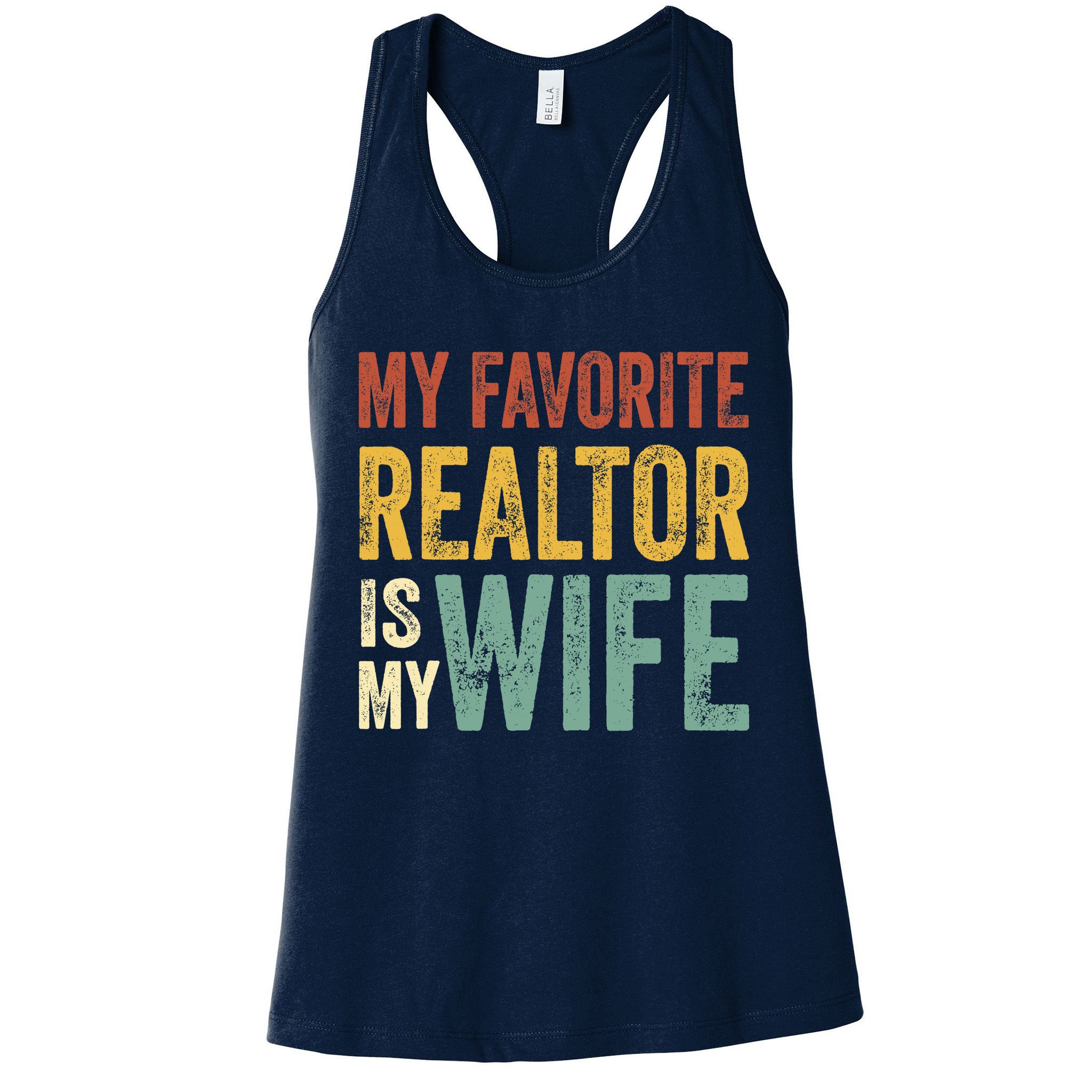 My Favorite Realtor Is My Wife Husband Dad Vintage Womens Tank Top