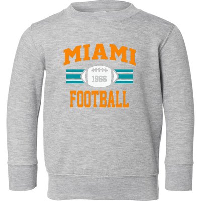 Miami Football Retro Sports Fan Gear Toddler Sweatshirt