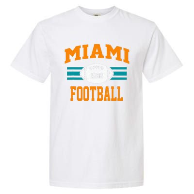 Miami Football Retro Sports Fan Gear Garment-Dyed Heavyweight T-Shirt