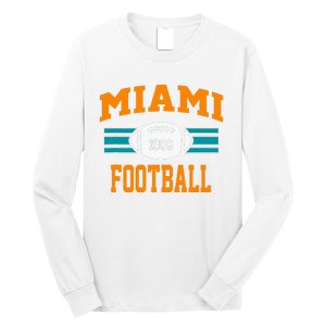 Miami Football Retro Sports Fan Gear Long Sleeve Shirt