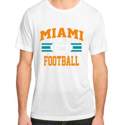 Miami Football Retro Sports Fan Gear Adult ChromaSoft Performance T-Shirt