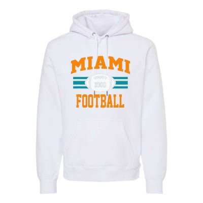 Miami Football Retro Sports Fan Gear Premium Hoodie