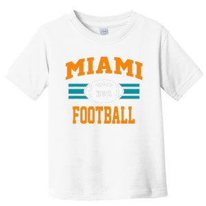 Miami Football Retro Sports Fan Gear Toddler T-Shirt