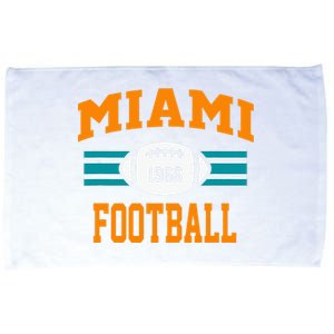 Miami Football Retro Sports Fan Gear Microfiber Hand Towel