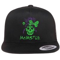 Momster For  Retro Funny Horror Zombie Halloween Flat Bill Trucker Hat