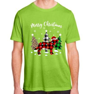 Matching Family Red Plaid Labrador Retriever Dog Christmas Cute Gift Adult ChromaSoft Performance T-Shirt