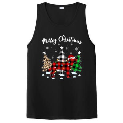 Matching Family Red Plaid Labrador Retriever Dog Christmas Cute Gift PosiCharge Competitor Tank