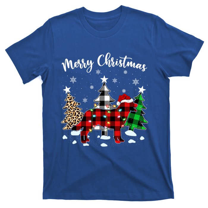 Matching Family Red Plaid Labrador Retriever Dog Christmas Cute Gift T-Shirt