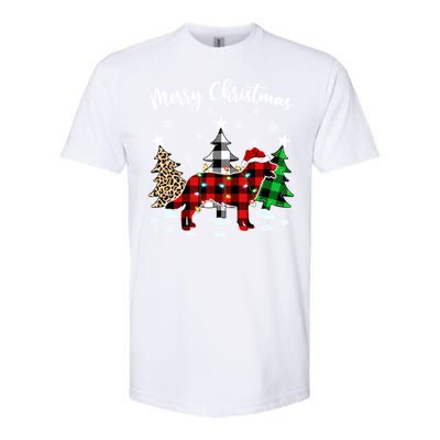 Matching Family Red Plaid Labrador Retriever Dog Christmas Cute Gift Softstyle CVC T-Shirt