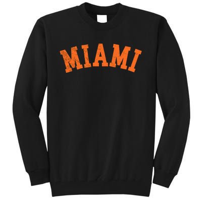 Miami Florida Retro Vintage Weathered Tall Sweatshirt