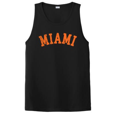 Miami Florida Retro Vintage Weathered PosiCharge Competitor Tank