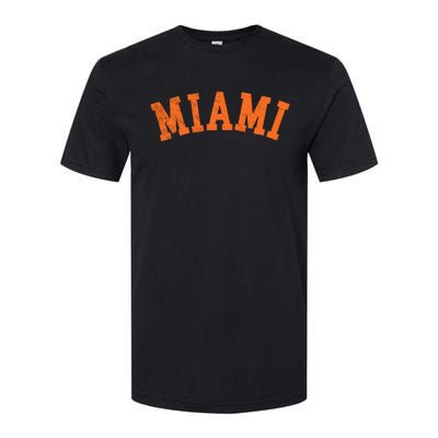 Miami Florida Retro Vintage Weathered Softstyle CVC T-Shirt