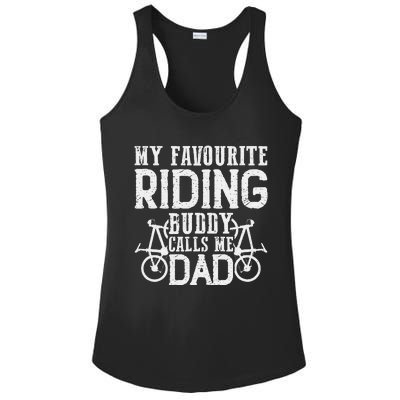 My Favourite Riding Buddy calls me Dad Downhill cycle Ride Ladies PosiCharge Competitor Racerback Tank