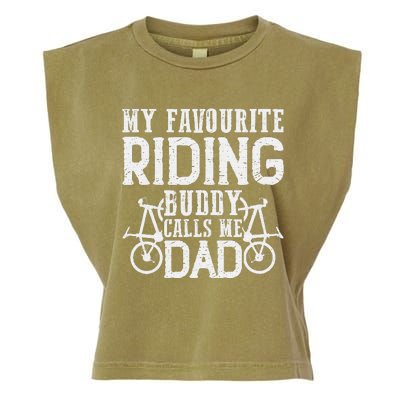 My Favourite Riding Buddy calls me Dad Downhill cycle Ride Garment-Dyed Women's Muscle Tee