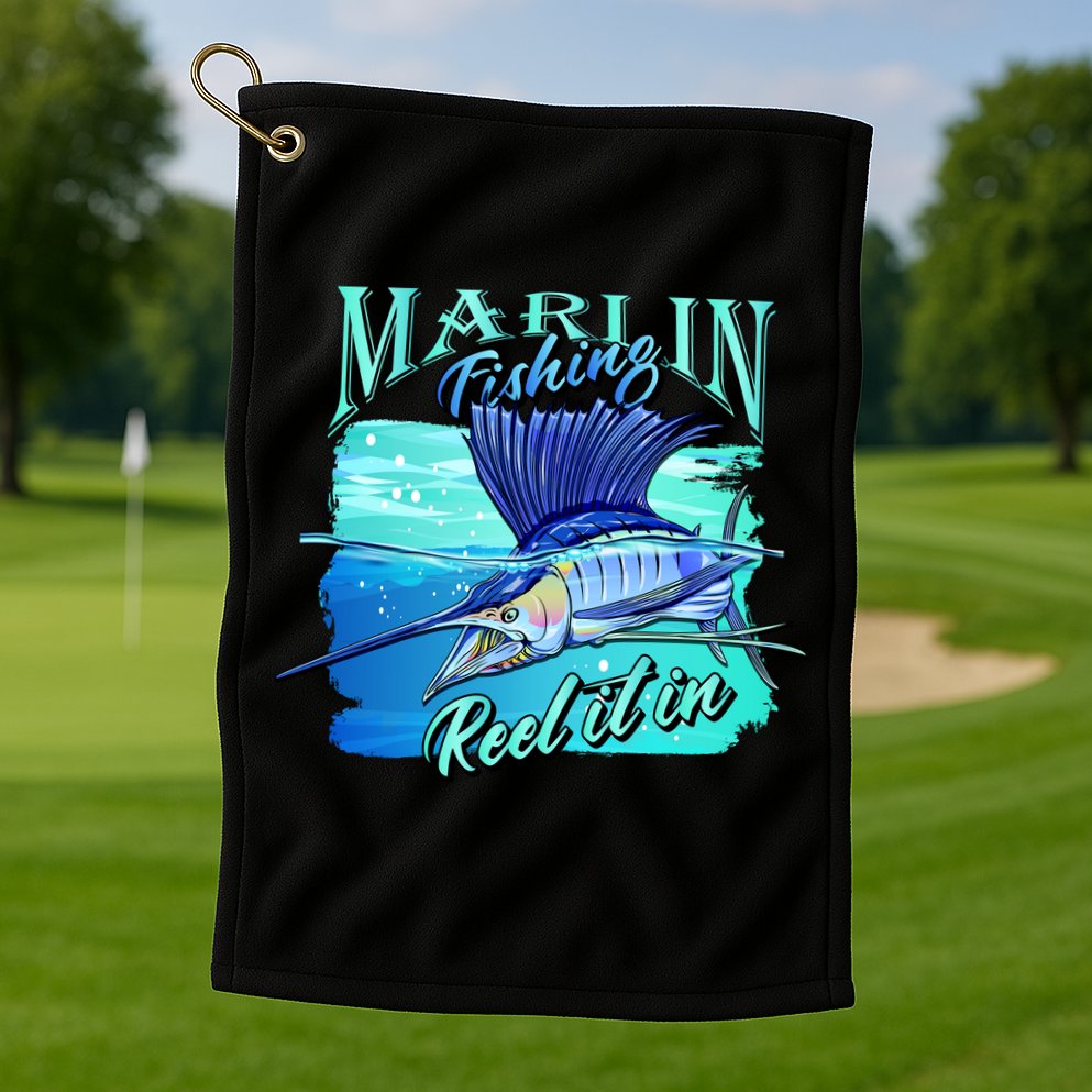 Marline Fishing Reel It In Golf Towel