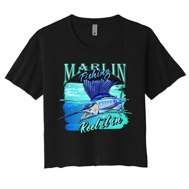 Marline Fishing Reel It In Crop Top
