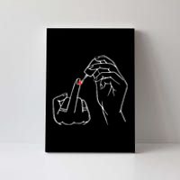 Middle Finger Red Nail Polish Canvas