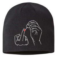 Middle Finger Red Nail Polish Sustainable Beanie